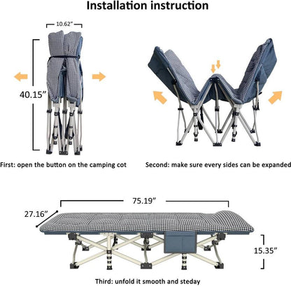 Lit Pliable Réglable avec 5 Positions